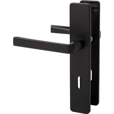 Poignée de porte intérieure - Kaza - Vachette - Noir basalt - Clé L - 195 mm