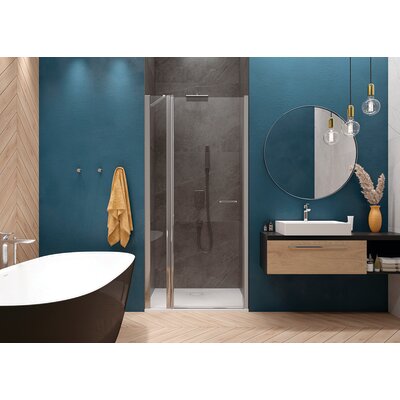Porte pivotante - Arty - LEDA - Avec partie fixe ligne - H.200 cm - l.117-121,5 cm