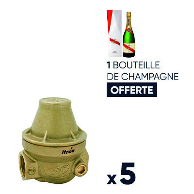 5 réducteurs de pression sans raccord + 1 Bouteille de Champagne OFFERTE