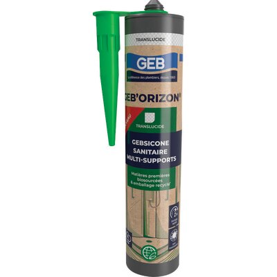 Silicone sanitaire multi-supports - GEB  - Geb'Orizon - Biosourcées - Translucide