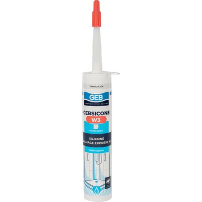 Mastic silicone acétique - Gebsicone W3 - GEB - Transparent - 280 ml