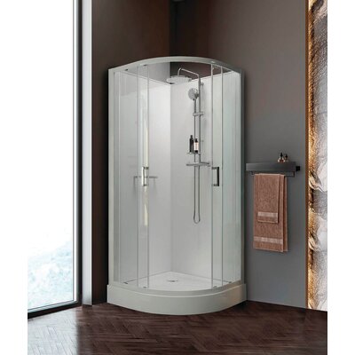 Cabine de douche - Kara 2 - LEDA - 1/4 de rond - 90 x 90 cm