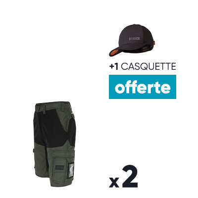Lot de 2 shorts Hespar taille 40 + 1 casquette Lano offerte taille S/M- HEROCK