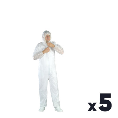 Combinaison SPP blanche - Taille XL - lot de 5