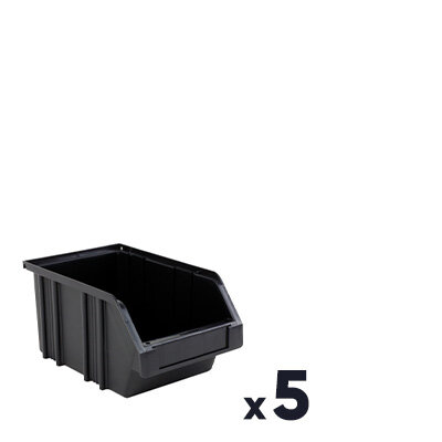 Lot de 5 bacs de rangement eco concept - 8 Litres