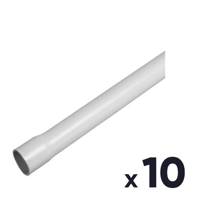 Lot de 10 tubes PVC rigides IRL gris