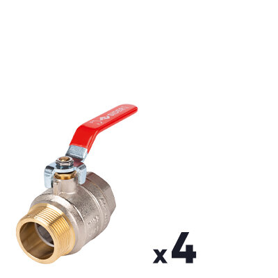 Vanne à boisseau sphérique - SIDER - PN40/DN32 - MF 1"1/4 - Lot de 4