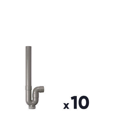 Lot de 10 siphons plastique M.A.L. - SFERACO - Sortie horizontale - ABS