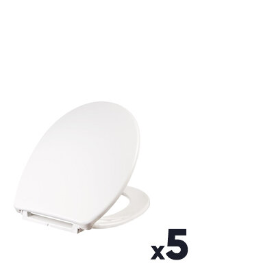 Lot de 5 abattants WC - SIDER - Luna 300 - l 43 x L 38 cm
