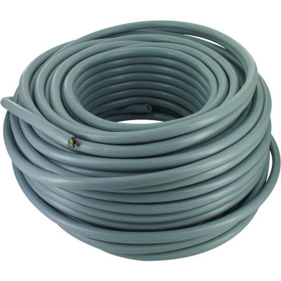 Câble souple domestique H05 VV-F Electraline - 2 x 1,5 mm² - Couronne de 50 m - Gris