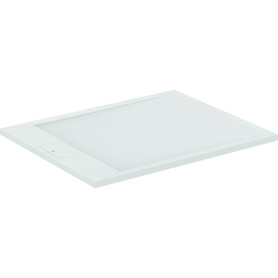 Receveur de douche extra plat - Ultra Flat S i.life - Idéal Standard - 100 x 80 cm - Blanc pur effet pierre