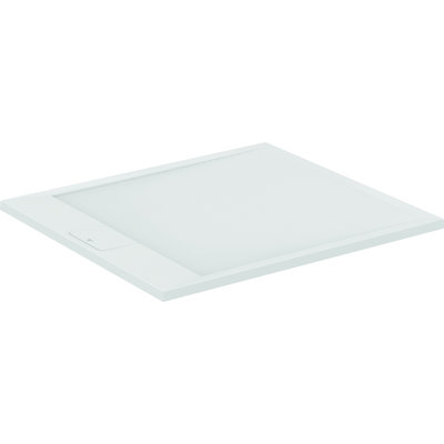 Receveur de douche extra plat - Ultra Flat S i.life - Idéal Standard - 100 x 90 cm - Blanc pur effet pierre