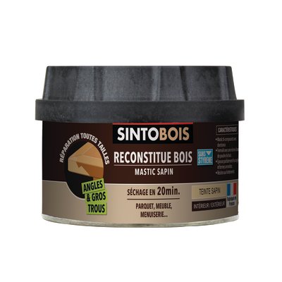 Sintobois mastic à bois avec durcisseur Sinto - Boîte 500 ml / 550 g - Sapin