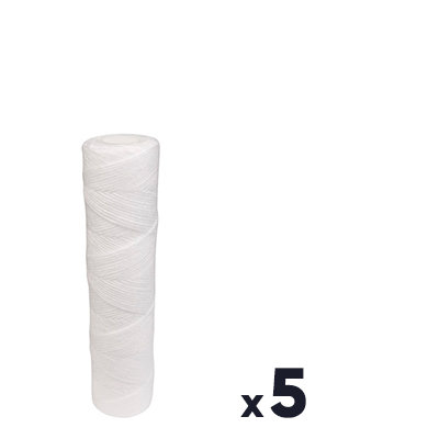 Cartouche filtrante bobinée - Ø 59 / 27 mm - Filtration 25 micron - Vendu par 5
