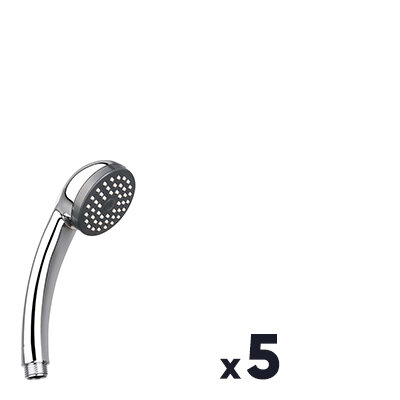 Lot de 5 douchettes - Simplex - Odyssea - 1 jet - Chromé