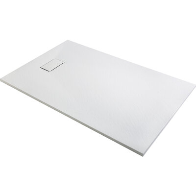 Receveur de douche - ODYSSEA - Gaïa - Extra-plat - blanc - Effet pierre - 140x90cm