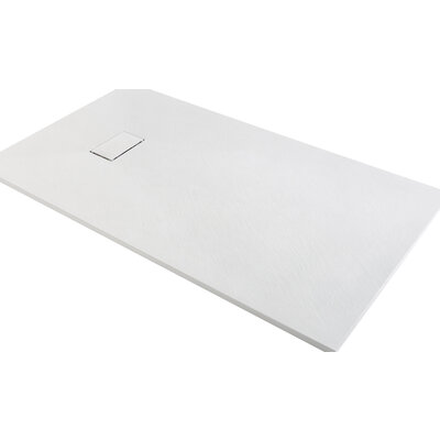 Receveur de douche - ODYSSEA - Gaïa - Extra-plat - blanc - Effet pierre - 160x90cm