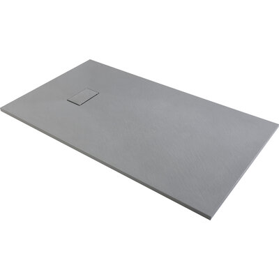 Receveur de douche - Gaïa - Odyssea - Extra-plat - Gris effet pierre - L. 160 cm - l. 90 cm