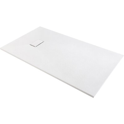 Receveur de douche - ODYSSEA - Gaïa - Extra-plat - blanc - Effet pierre - 180x80cm