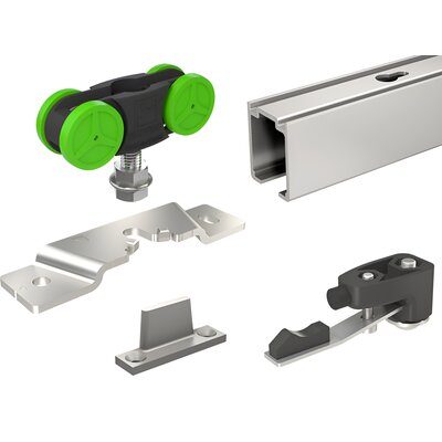 Kit de garniture - MANTION - Pour portes jusqu'à 40 kg - Rail  L 1,90 m