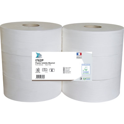 6 rouleaux de papier toilette  - Maxirol - GH groupe - 6 x 320 m