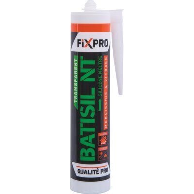 Mastic silicone neutre - FIXPRO - Batisil NT - Transparent