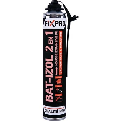 Mousse polyuréthane - FIXPRO - Bati-zol 2 en 1 - Beige