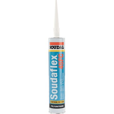 Mastic-colle PU - SOUDAL - Soudaflex 45 FC - Blanc - Spécial extérieur - Polyruéthane