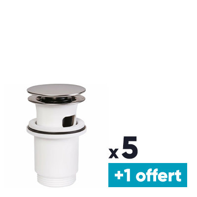Bonde lavabo Clic-Clac - Lot de 5 + 1 offerte