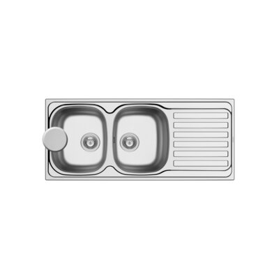 Evier à encastrer - NORD INOX - Derby - Deux cuve - 1160x500mm