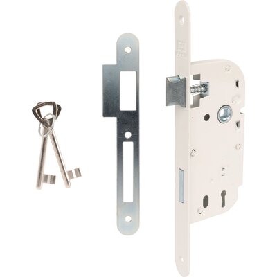 Serrure à larder - Exem - Axe 50 mm - Réversible - Pêne dormant 1/2 tour