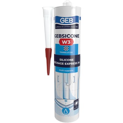 Mastic silicone acétique - Gebsicone W3 - GEB - Blanc