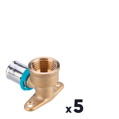 Lot de 5 appliques PER coude - SIDER - SidPress - A sertir - Ø12mm - F1/2"