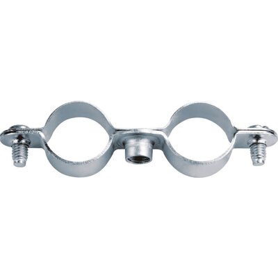 Collier de fixation double - SIDER - Acier zingué - Ø14mm - Vendu par 100
