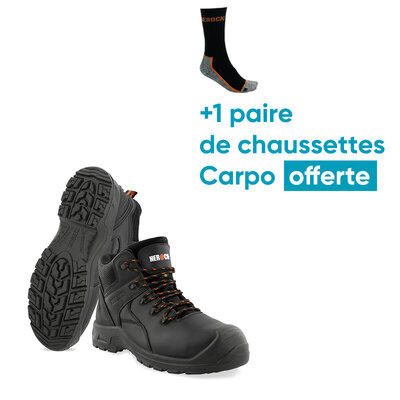 Chaussures de sécurité hautes imperméables Heron – HEROCK – Taille 40 + 1 paire de chaussettes OFFERTE