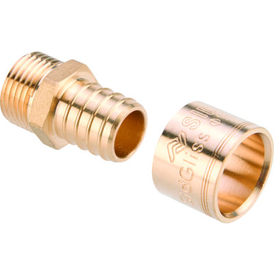 Raccord fixe PER - SIDER - SidGliss - A glissement - Ø16m - M3/8" - Vendu par 10