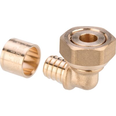 Raccord PER coudé - SIDER - SidGliss - A glissement - Ø20mm - 3/4" - Ecrou à portée plate