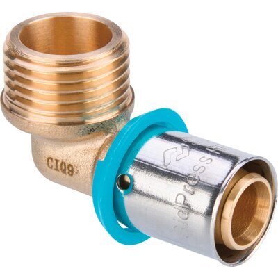 Coude mâle PER - SIDER - SidPress - A sertir - FØ16mm - M1/2"
