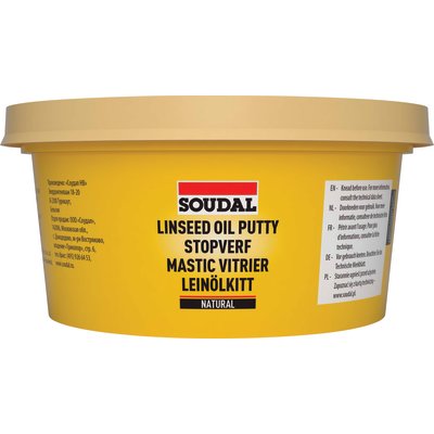 Mastic à base de lin - 1 kg - Mastic vitrier - Soudal