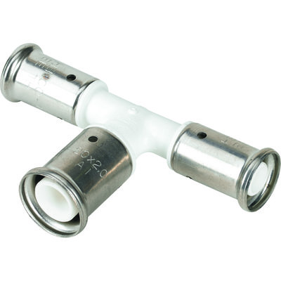 Té multicouche PVDF - Henco - A sertir - Ø20X26X20mm