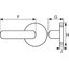 Miniatures schemas de schemas Poignée de porte sur rosace carré inox - Bec de cane - EST 65 - Normbau1