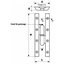 Miniatures schemas de schemas Paumelle standard gauche noire - 190 mm x 70 mm - Clemenson1