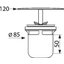 Miniatures schemas de schemas Siphon de sol PMR horizontal - Ø 40 mm - Valentin1