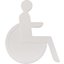 Miniatures photos de photos Idéogramme signalétique adhésif pour porte - Nylon - Hauteur 13 cm - Blanc1