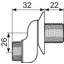 Miniatures schemas de schemas Excentration 26 mm avec rosace - M 1/2" - M 3/4"1