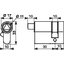 Miniatures schemas de schemas Demi cylindre pompier laitonné - 30 x 10 mm - Triangle 11 mm sortant - Thirard1