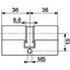 Miniatures schemas de schemas Cylindre 2 entrées nickelé - 36 x 36 mm - PTT / EDF - Grappin Annat Como1