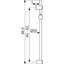 Miniatures schemas de schemas Barre de douche rénovation Odyssea - Diamètre tube 25 mm - Curseur à poignée1