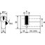 Miniatures schemas de schemas Demi cylindre s'entrouvrant laitonné - 30 x 10 mm - TE5 - Tesa1