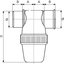 Miniatures schemas de schemas Siphon de parcours PVC gris horizontal - Mâle / femelle - Ø 40 mm - Nicoll1